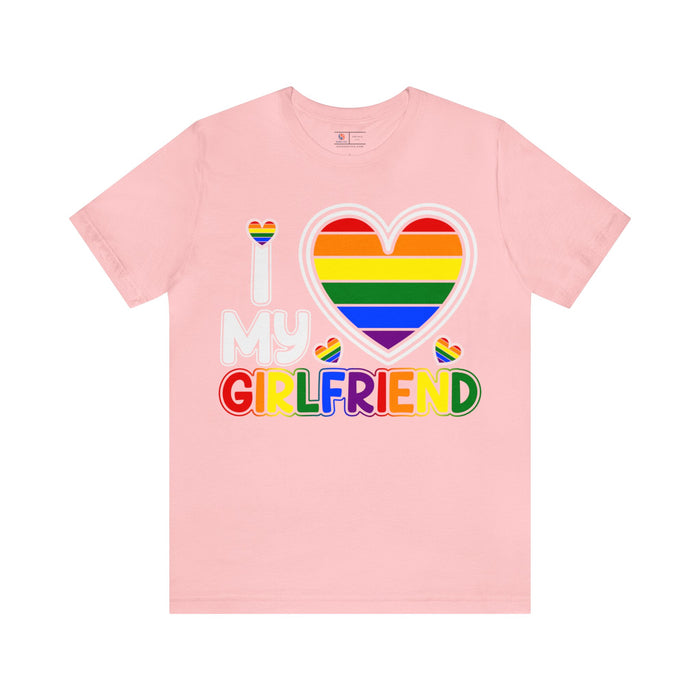 I Love My (Pride) Girlfriend Pride | Retro Valentine's Day Shirt | Gift for Him | Gift for Her