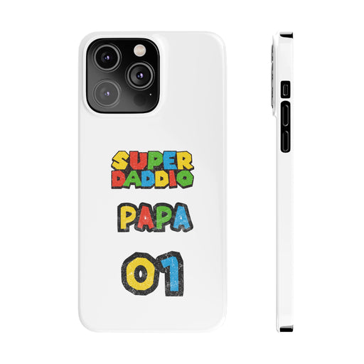 Super Daddio Cell Case iPhone 15, 15 Pro, 15 Plus, 15 Pro Max | Slim Phone Case | Gift for Dad | Personalize Case